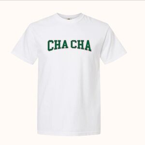 CHA CHA shirt matcha cafe White T-Shirt large NEW no tags soft cotton